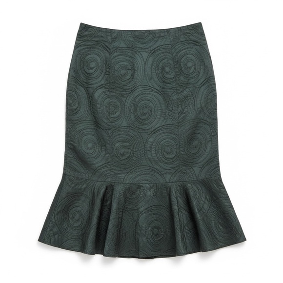 Vera Mont Dresses & Skirts - Vera Mont vintage Dark Green Asymmetrical pencil midi Skirt size 6
